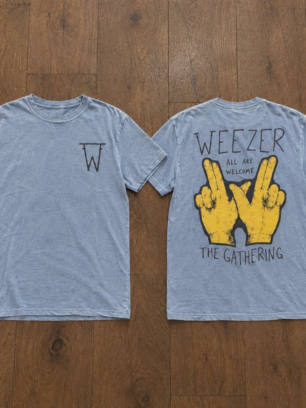 Weezer The Gathering T-Shirt Blue Graphic Band Tee